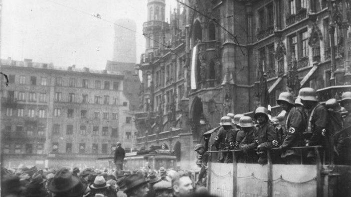 Hitler-Putsch, München, Marienplatz; Marienplatz Hitler-Putsch 1923