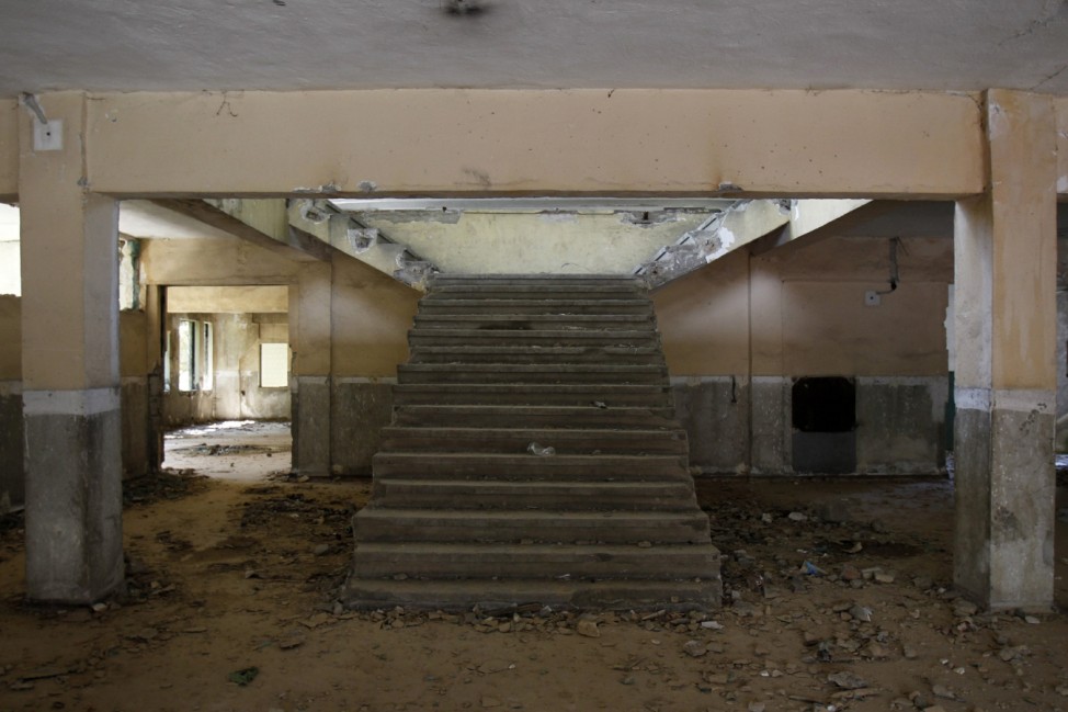 A deserted hall at a former coal mine building is seen in Aninoasa, west of Bucharest