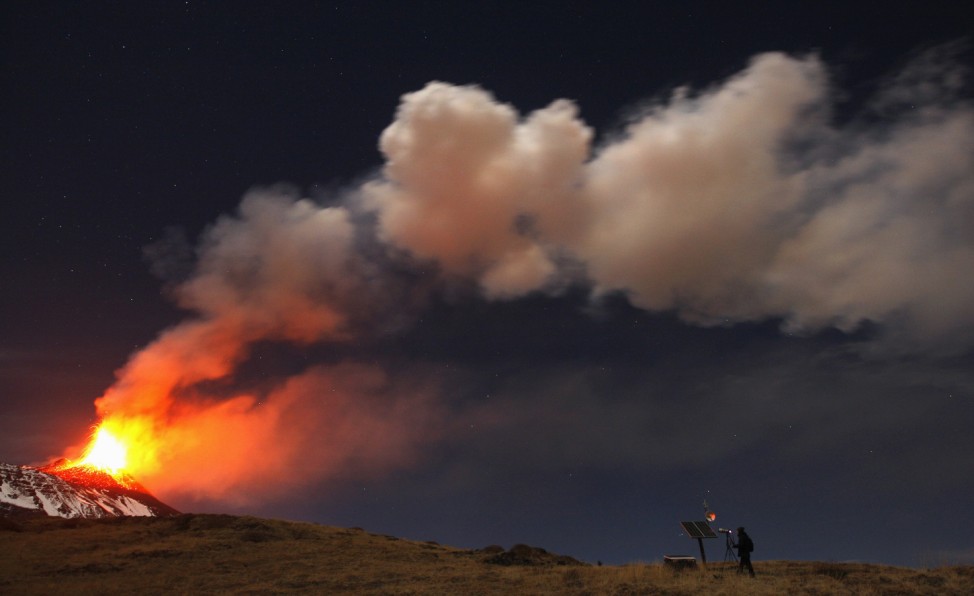 Italy's Mount Etna erupts on the southern island of Sicily