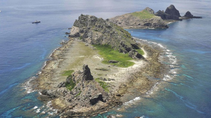 File photo of the city government of Tokyo's survey vessel sailing around a group of disputed islands known as Senkaku in Japan and Diaoyu in China in the East China Sea