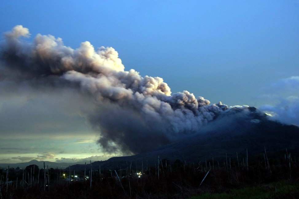 Sinabung volcano eruption