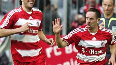 FC Bayern München: Zwei Erfolgsgaranten für den FC Bayern München: Luca Toni (links) und Franck Ribéry.