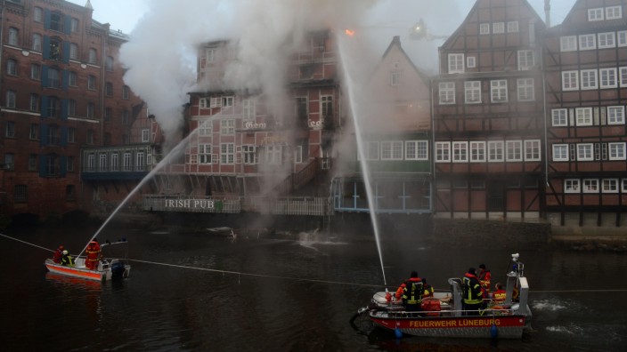 Brand in Lüneburger Hafenviertel