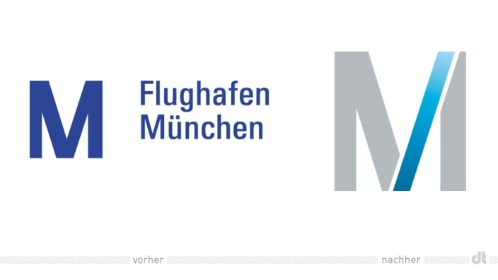 Der neue Logo des Flughafen München.