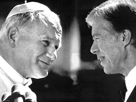 Johannes Paul II. und Jimmy Carter