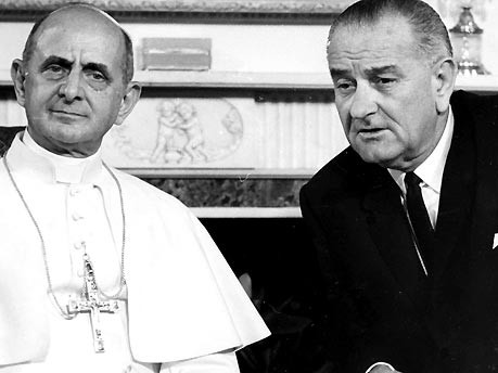 Paul VI. und Lyndon B. Johnson