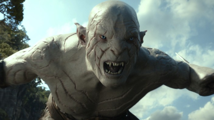 Phantastische Wissenschaft: Ein Ork, wie er im Film "Der Hobbit - Smaugs Einöde" zu sehen ist. Zu beachten ist die bleiche Haut, die vermutlich auf Lichtmangel zurückzuführen ist.