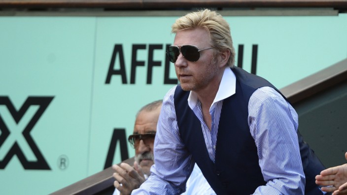 Boris Becker als Zuschauer bei den French Open im Juni 2013.