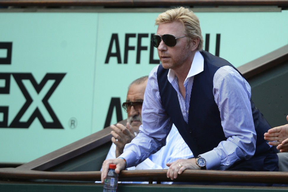Boris Becker als Zuschauer bei den French Open im Juni 2013.