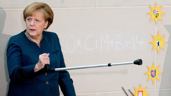 Sternsinger bei Bundeskanzlerin Merkel