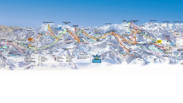 Pistenplan Skigebiet Hochkönig Österreich