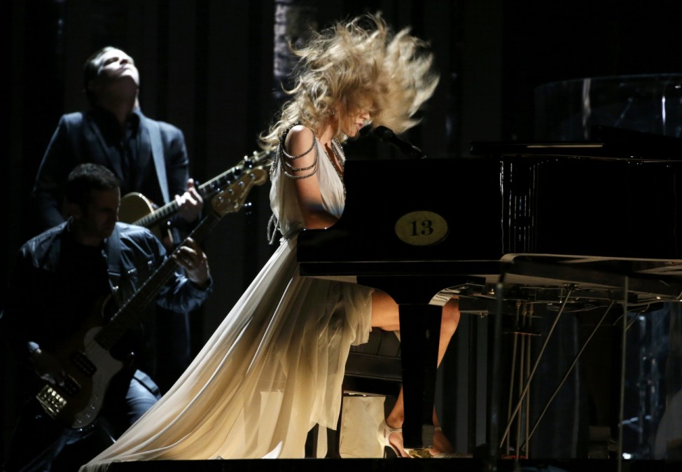 Taylor Swift performs 'All Too Well' at the 56th annual Grammy Awards in Los Angeles