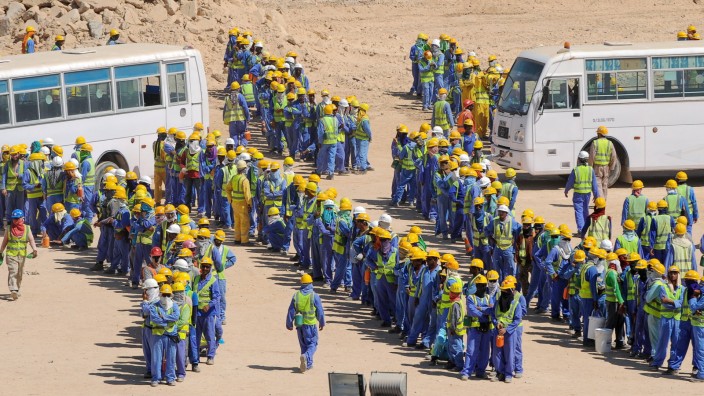 Bauarbeiten zur WM in Katar