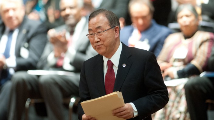UN-Generalsekretär Ban Ki Moon in Berlin