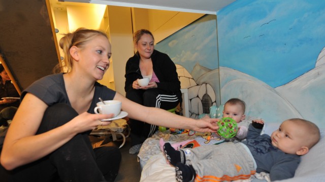 Cafés für Mütter mit Kind: Gelöste Atmosphäre im Kindercafe de Bambini in Schwabing.