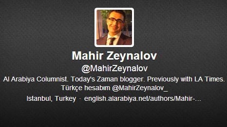 Regierungskritische Tweets: Englischsprachiges Twitter-Profil von Mahir Zeynalov