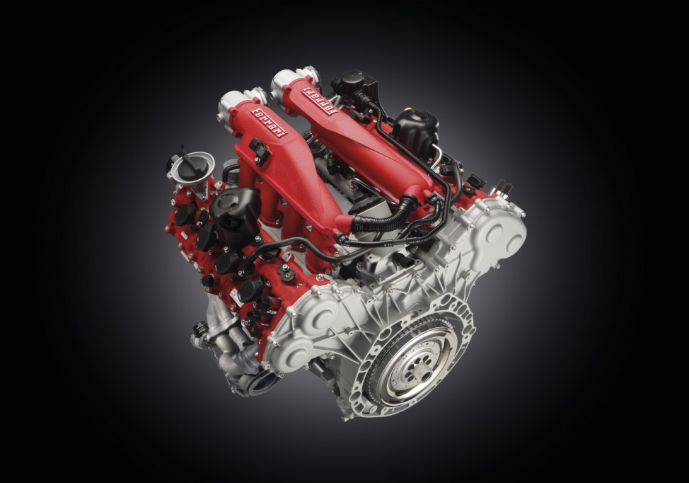 Der Motor des Ferrari California T.