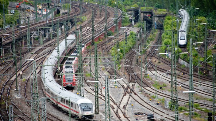 Gleise am Hauptbahnhof in Stuttgart