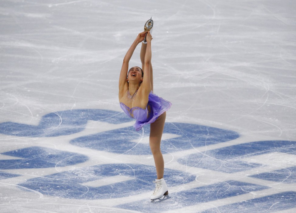 Japan's Mao Asada competes during the Figure Skating Women's Short Program at the Sochi 2014 Winter Olympics