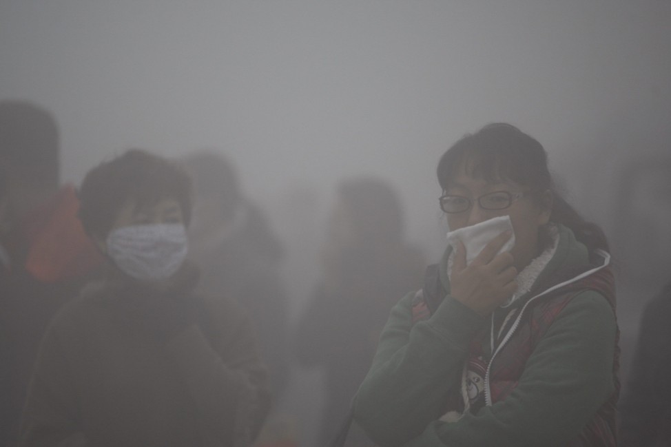 Nebel und Smog im Nordosten von  China