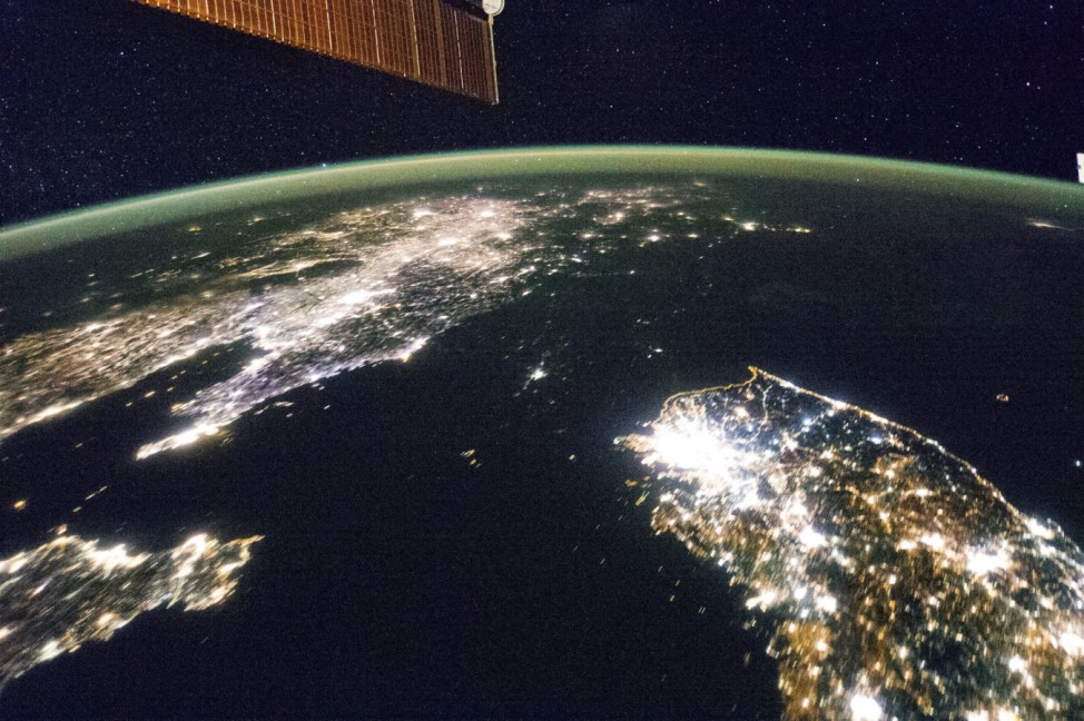 North Korea mainly dark at night