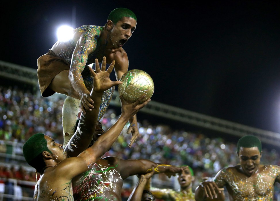 Die Tänzer der Imperatriz Leopoldinense beim Karneval in Rio