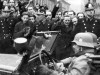 Tschechische Bürger protestieren gegen den deutschen Einmarsch, 1939