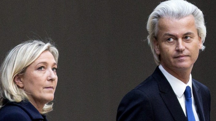 Europawahl - Marine Le Pen und Geert Wilders