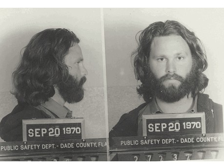 Polizeifoto von Jim Morrison, 1970
