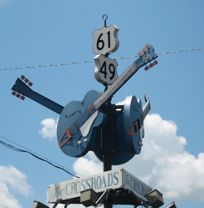 The Crossroads: Die Kreuzung der Routes 61 und 49 bei Clarksdale