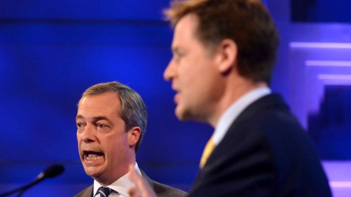 BBC Hosts Second Nick Clegg And Nigel Farage Debate