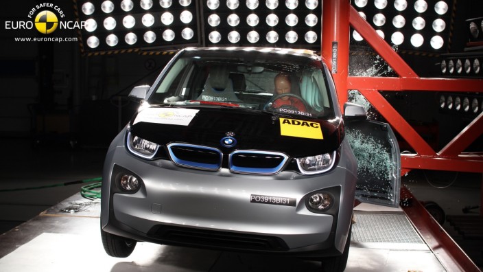 BMW i3 beim Euro NCAP-Crashtest.