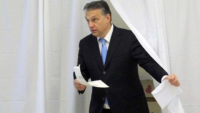 Viktor Orban bei der Wahl