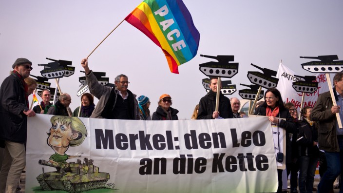 Kundgebung gegen Deutsche Rüstungsindustrie