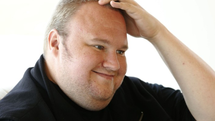 File photo of Kim Dotcom speaking during an interview with Reuters in Auckland