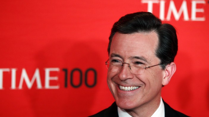 File photo of comedian Stephen Colbert at the Time 100 Gala in New York