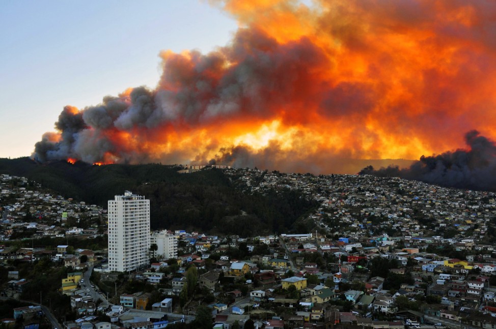 Valparaíso Brand Flammen Chile
