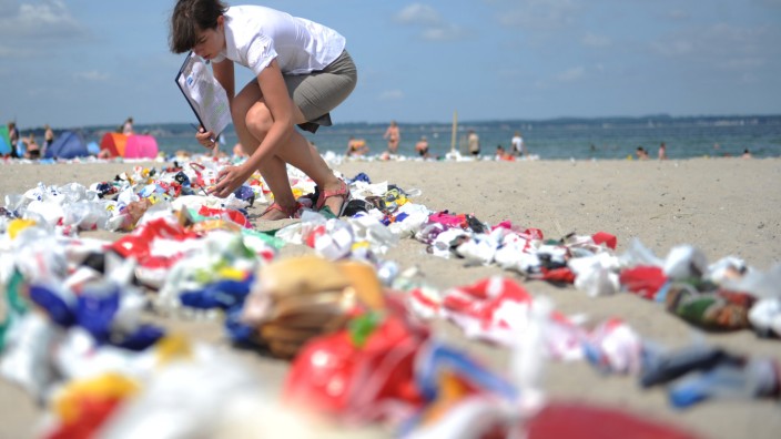 Aktion gegen Plastikmüll in den Meeren