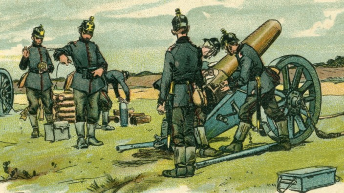 Postkarte 'Fussartillerie.  Schwere Feldhaubitzen' | Postcard 'Artillery. heavy field howitzer' Erster Weltkrieg