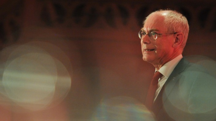 EU-Ratspräsident im Gespräch: EU-Ratspräsident Van Rompuy möchte für Europa kämpfen.