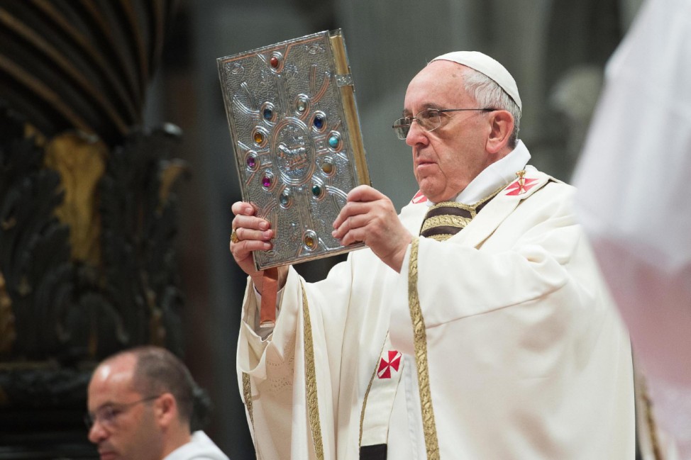 Pope Francis during traditional Maundy Thursday Chrism Mass