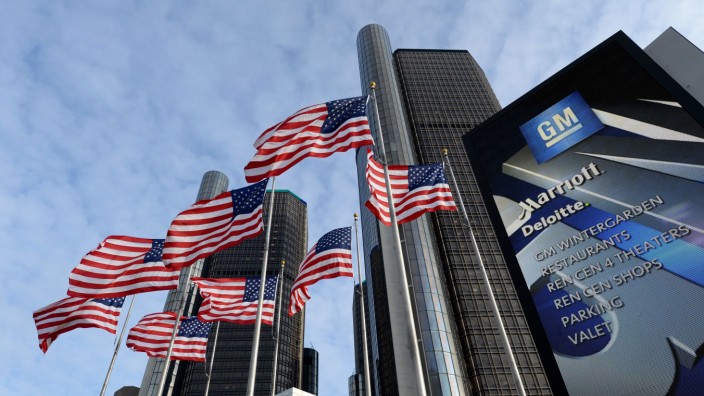 Nach Auto-Rückrufen: Das Hauptbüro von General Motors in Detroit: Defekte Zündschlösser kommen den US-Autobauer teuer zu stehen.