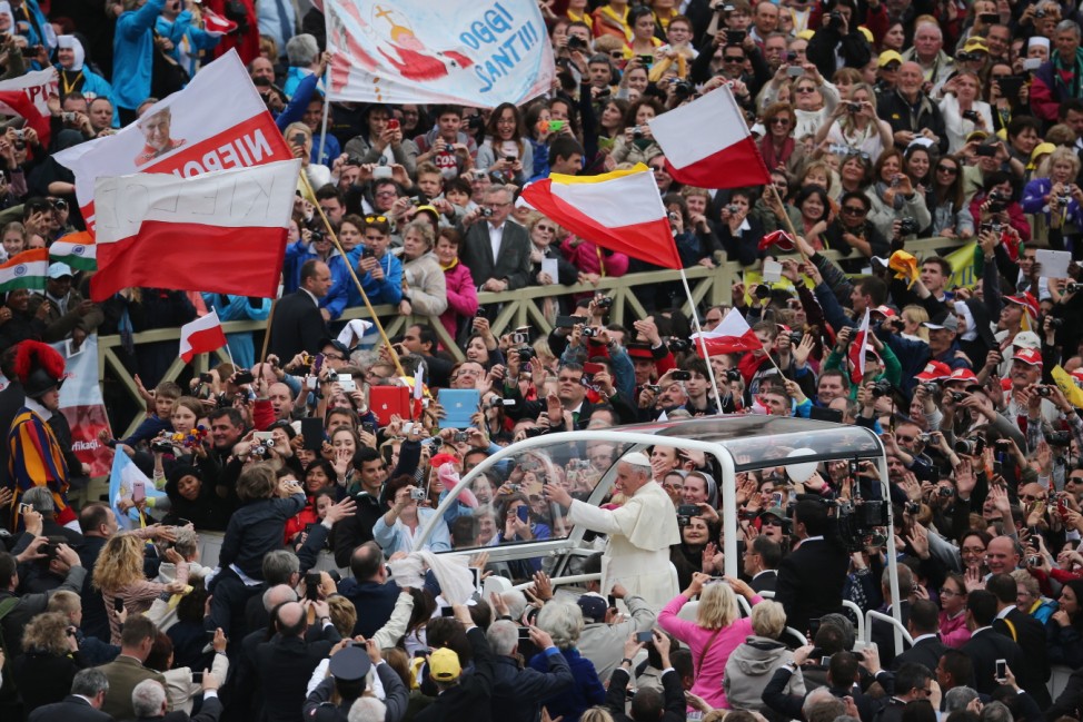 Pope John Paul II And Pope John XXIII Are Declared Saints During A Vatican Mass