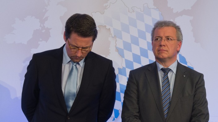 CSU-Generalsekretär Andreas Scheuer (l.) und der CSU-Spitzenkandidat für die Europawahl, Markus Ferber.