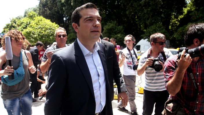 Radical Left Coalition leader Alexis Tsipras meets Greek Presiden