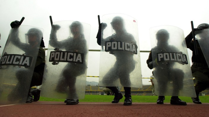 Polizisten in Kolumbien