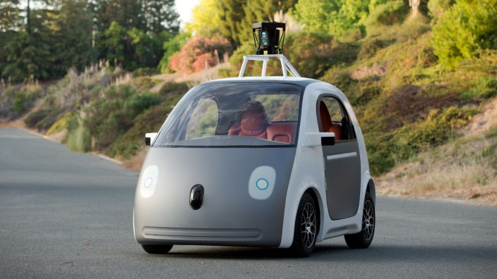 Google's own self-driving cars, no steering wheel