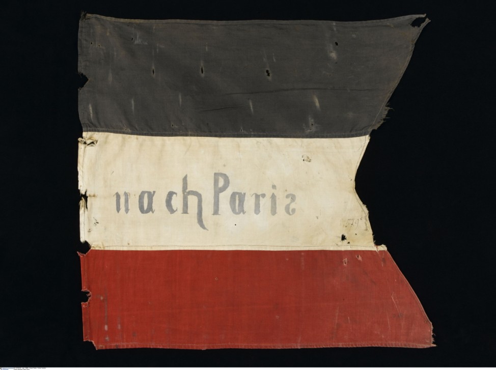 Erster Weltkrieg Fahne "Nach Paris"