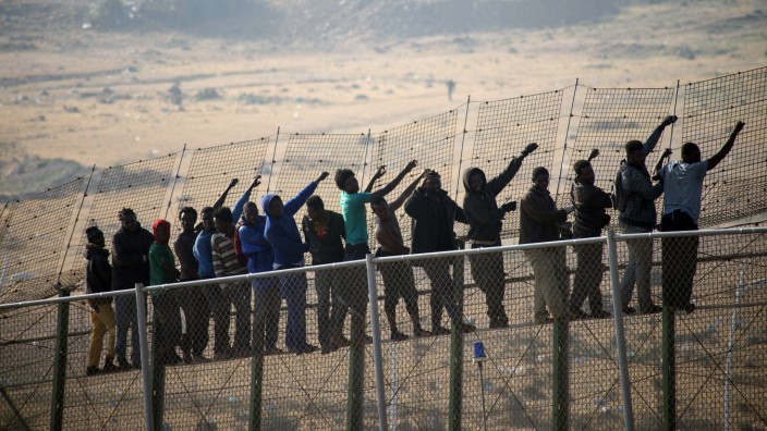 Flüchtlinge Melilla Zaun Spanien Marokko