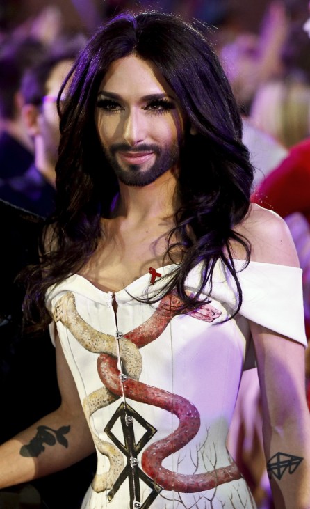 Eurovision Song Contest winner Wurst arrives for the opening ceremony of the 22nd Life Ball in Vienna
